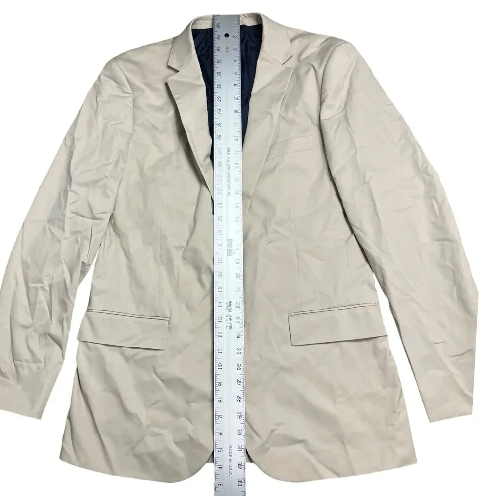 J Crew Men's 40L‎ Thompson Stretch Suit Jacket Stretch Chino Chic Preppy BA491